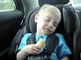 Sleepy Little Boy Tries SO Hard To Finish his Ice Cream - This is Hilarious