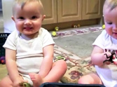 Adorable Twin Babies Mimic Daddy in the Cutest Way - Check Out the Video