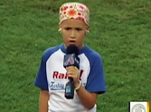 10 Year Old Cancer Patient Sings the National Anthem - and Brings Everyone to their Feet!
