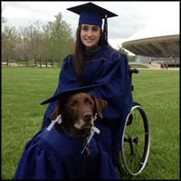 Service Dog Attends Graduation Ceremony with Owner - and Wears a Cap and Gown