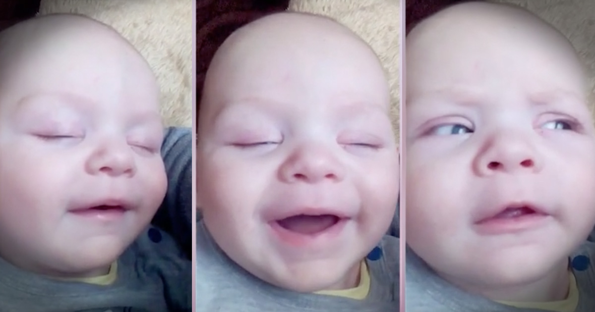 Baby Giggling Himself Awake Is TOO Cute