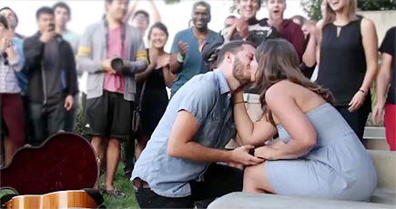 A Woman's Friends, Family and Boyfriend Create the Most Epic Proposal