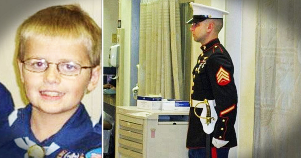 What This Marine Did For A Boy Fighting His Final Battle. . .TEARS!