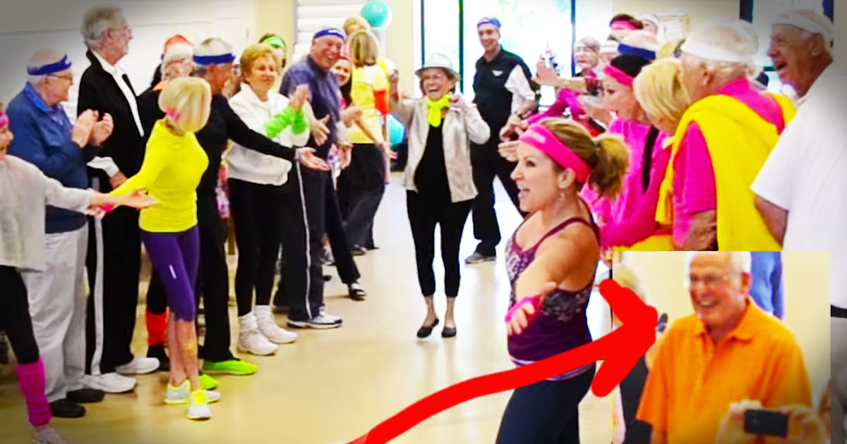 Wife's 80th Birthday Flash Mob For Her Husband Is Too Cute 