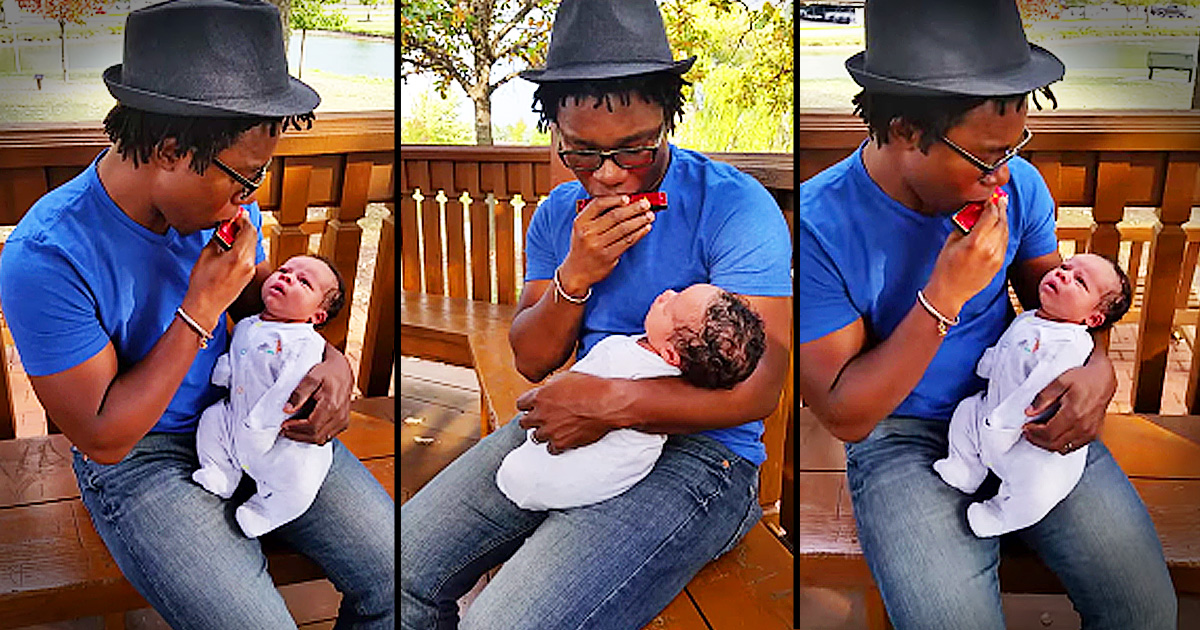 Dad's Harmonica Hymn For His Baby Boy Is Beautiful