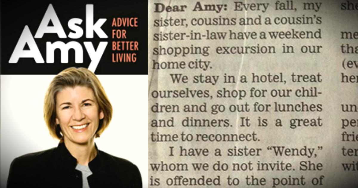 A Sister's Letter To 'Ask Amy' Prompts This EPIC Response!