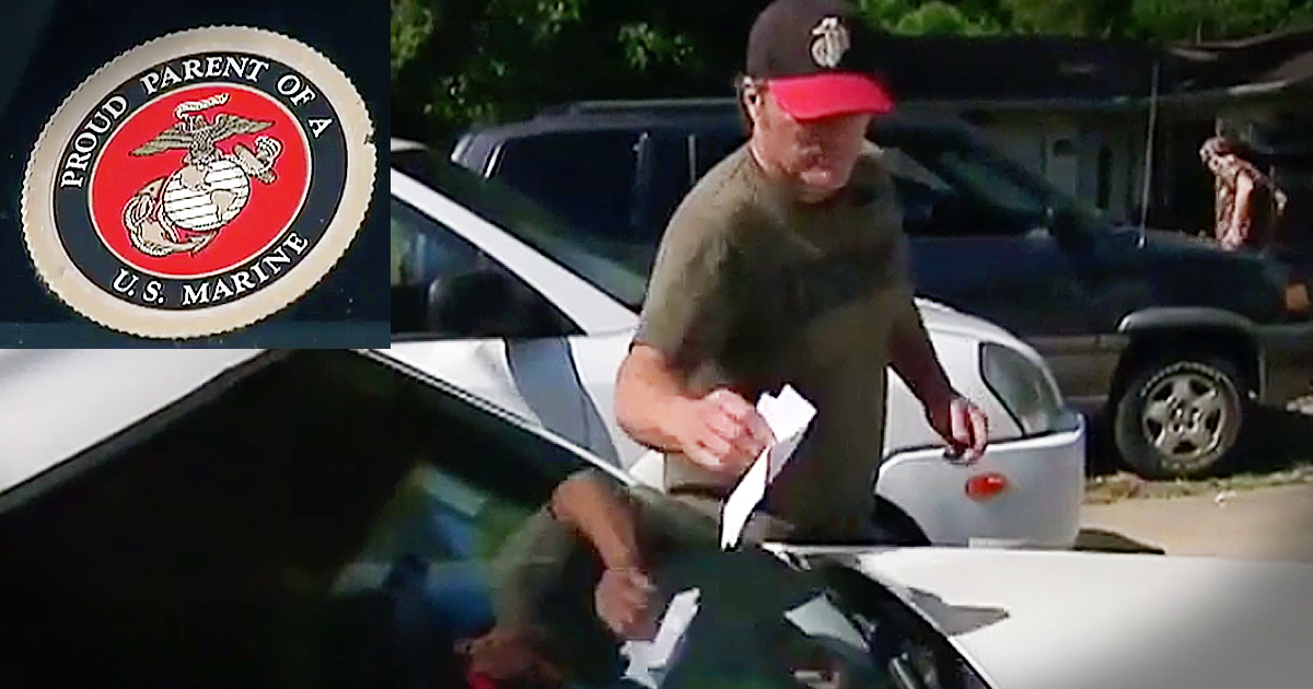 Marine Father Breaks Down After Finding Hateful Note On His Car