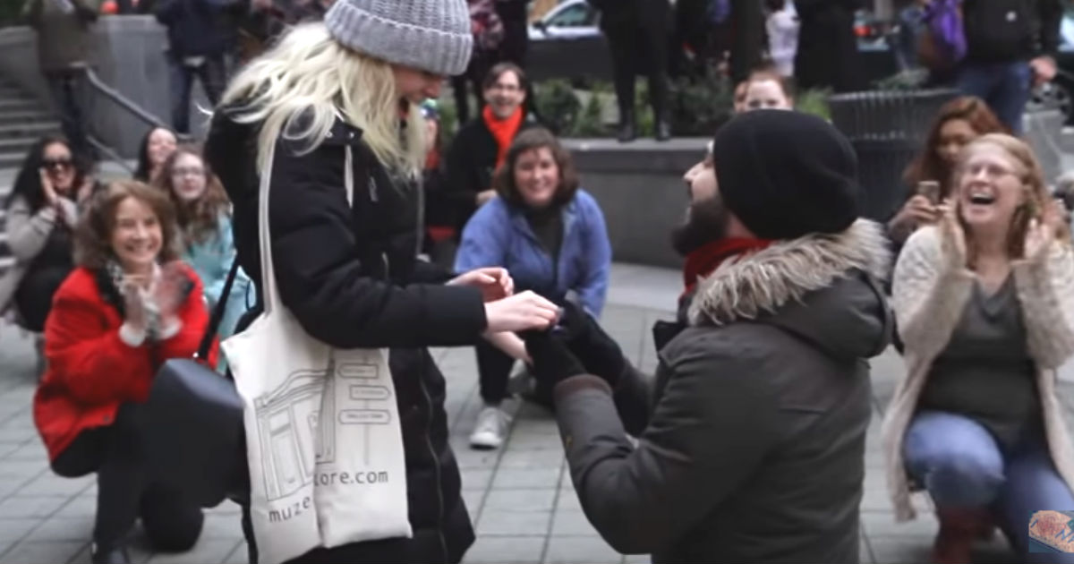 Incredible 'Can't Stop The Feeling’ Flash Mob Turns Into An Adorable Proposal
